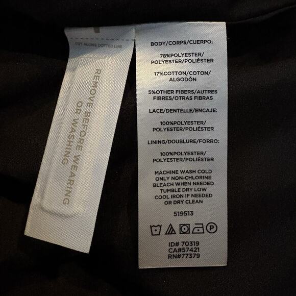 NWT Ann Taylor Black Tweed Pencil Skirt Lace Accent Hem Womens Size 4 (1006) - Picture 5 of 5